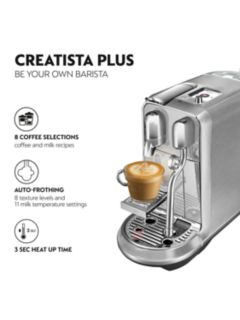 Nespresso Creatista Plus Coffee Machine by Sage, Stainless Steel