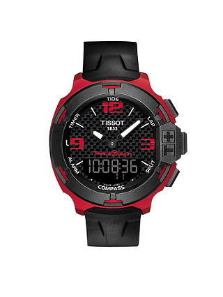 Tissot T0814209720700  Men's T-Race Touch Rubber Strap Watch, Black