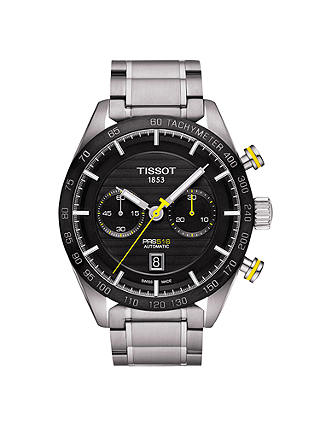 Tissot T1004271105100 Men's PRS 516 Automatic Chronograph Date Bracelet Strap Watch, Silver/Black