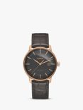 Rado R22877165 Unisex Coupole Classic Date Automatic Leather Strap Watch, Brown