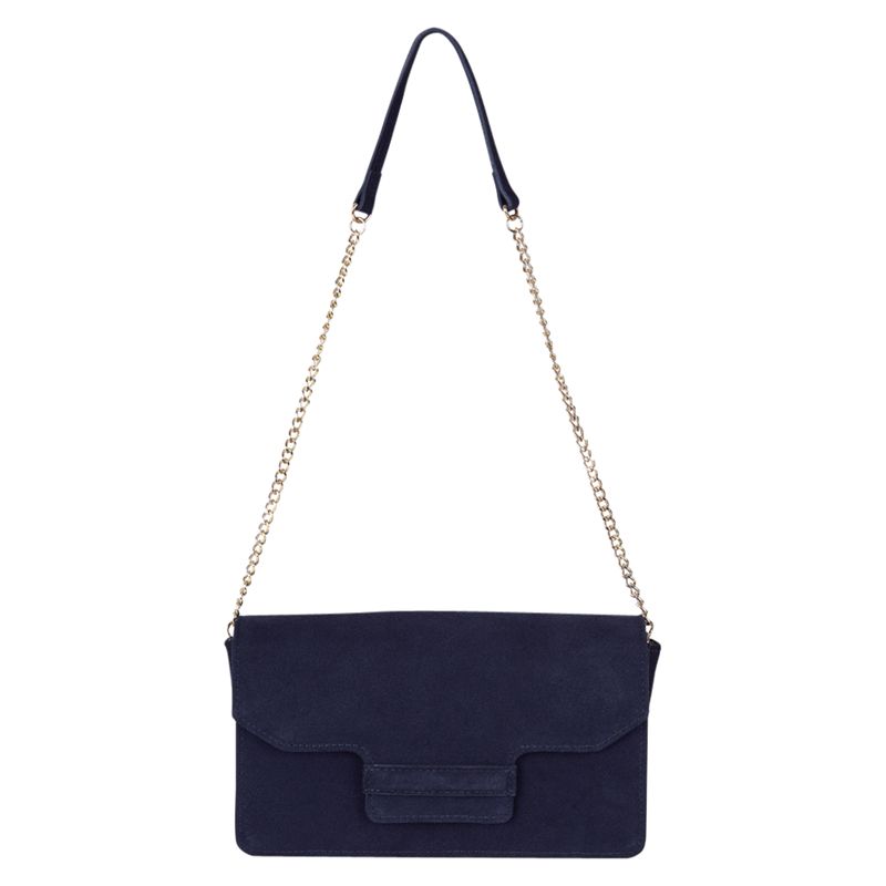 Hobbs Annabelle Suede Clutch Bag, French Blue