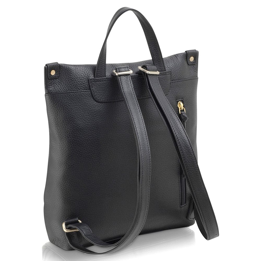 Radley Kensal Leather Backpack, Black at John Lewis & Partners