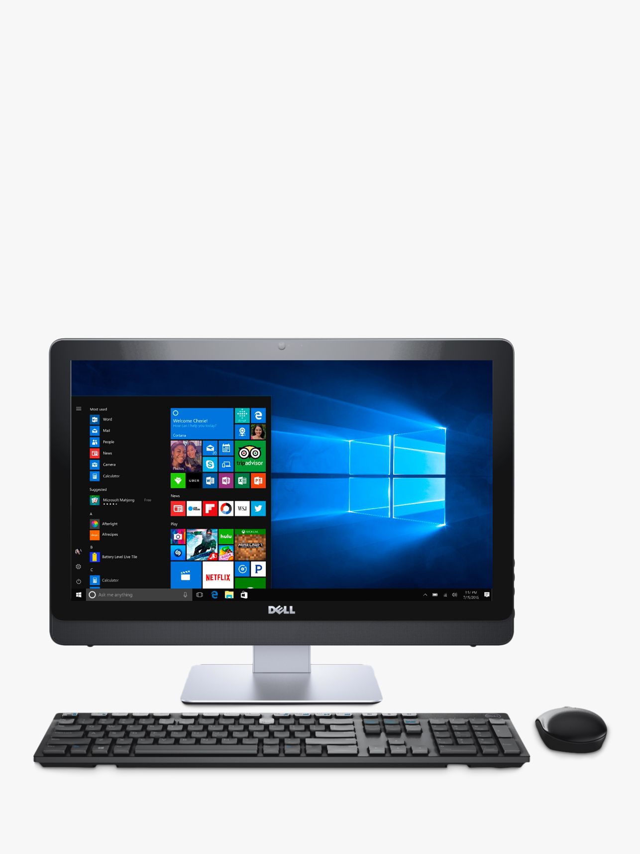 Dell Inspiron 22 3000 All In One Desktop Intel Core I3 8gb Ram 1tb Hdd 21 5 Full Hd Black At John Lewis Partners