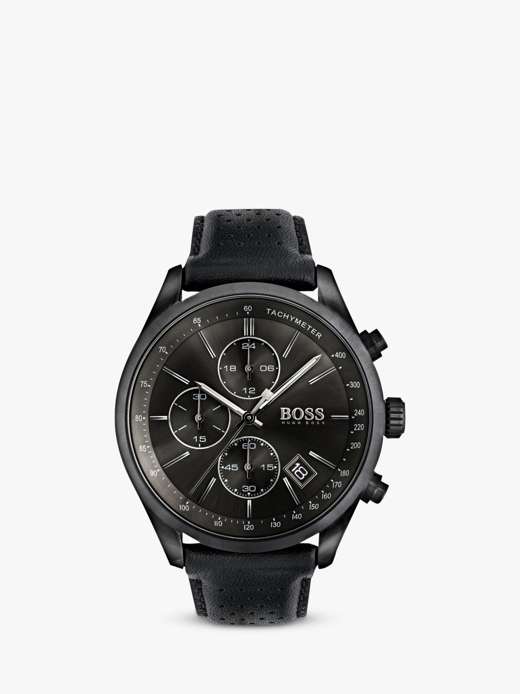 hugo boss watch with leather strap