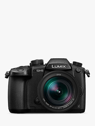 Panasonic Lumix DC-GH5 Compact System Camera with Leica 12-60mm O.I.S. Interchangeable Lens, 4K UHD , 20.3MP, Wi-Fi, OLED Live Viewfinder, 3.2” LCD Vari-Angle Touch Screen