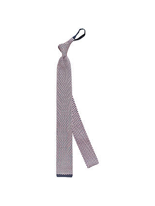 Thomas Pink Gormley Knitted Silk Tie, Pink/Blue
