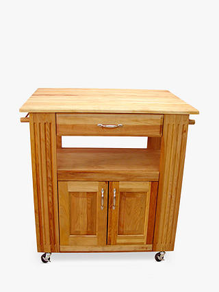 Eddingtons Catskill Wooden Central Kitchen Island With Drop Leaf