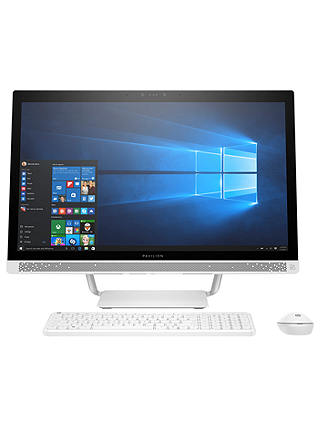 HP Pavilion 27 All-in-One PC Desktop, Intel Core i7, 16GB RAM, 2TB HDD, 27" Full HD, Blizzard White