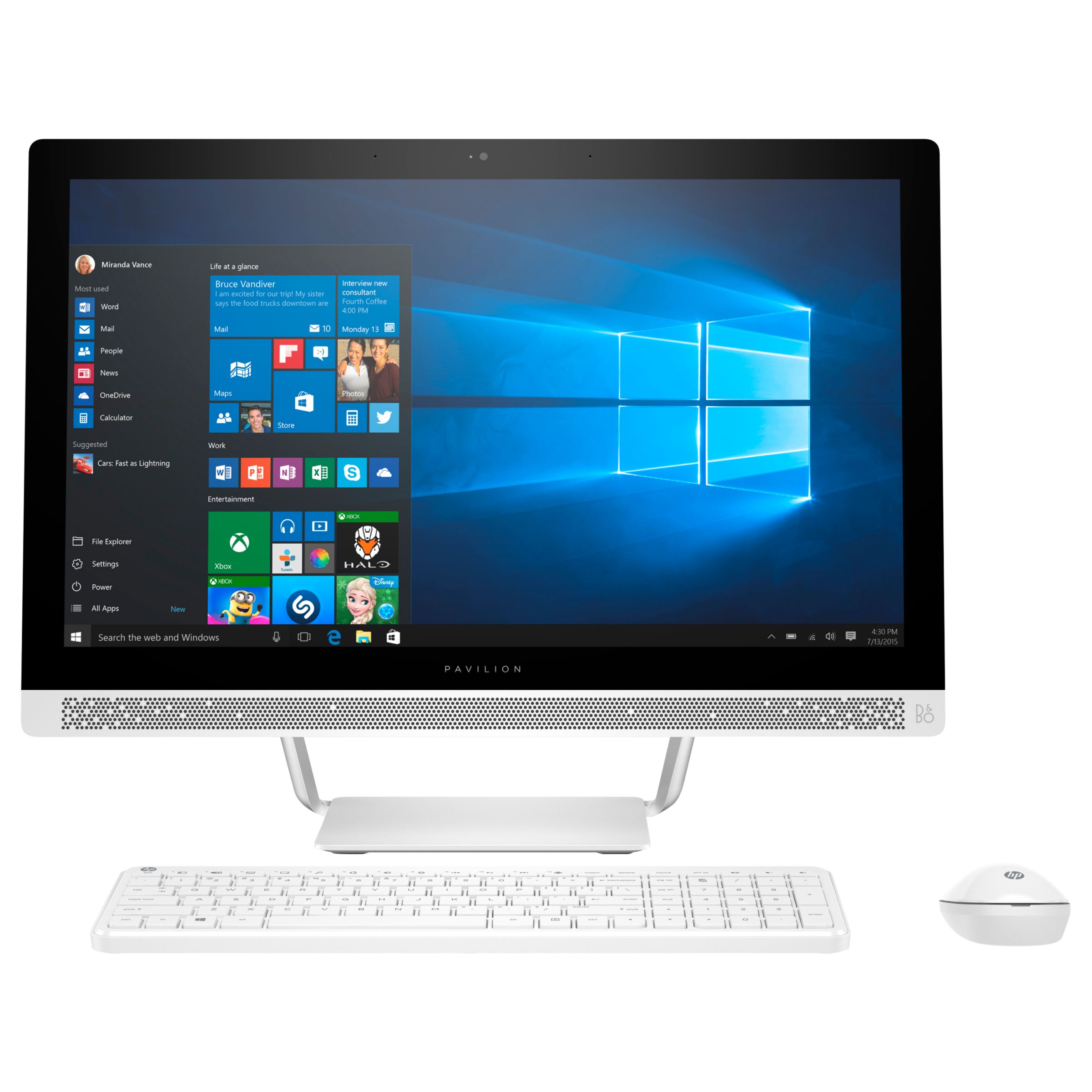 HP Pavilion 24b277na AllinOne PC Desktop, Intel Core i7, 8GB RAM