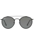 Ray-Ban RB3647N Polarised Double Bridge Round Sunglasses