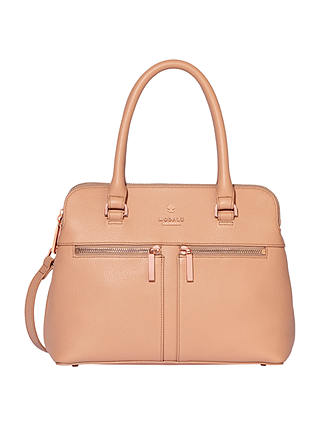 Modalu Pippa Mini Leather Grab Bag, Dusty Pink