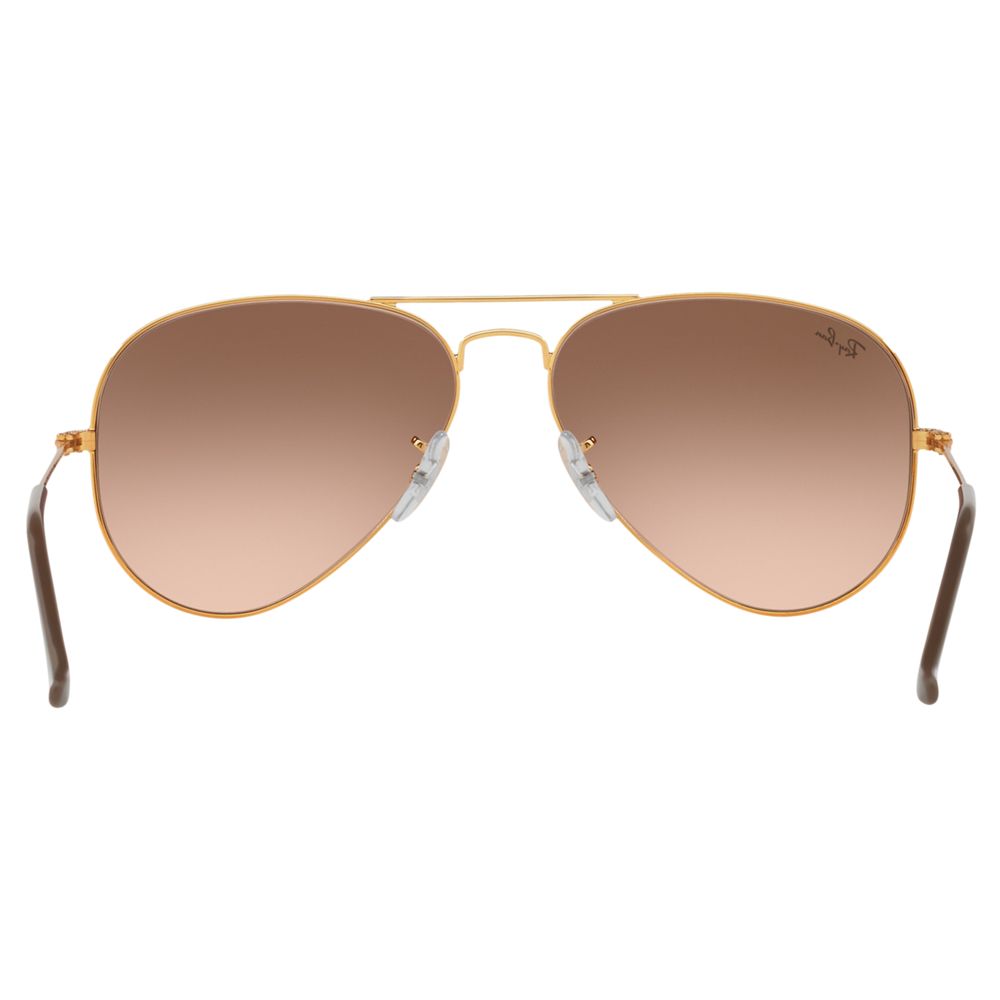 Ray-Ban RB3025 Unisex Aviator Sunglasses, Gold/Brown Gradient