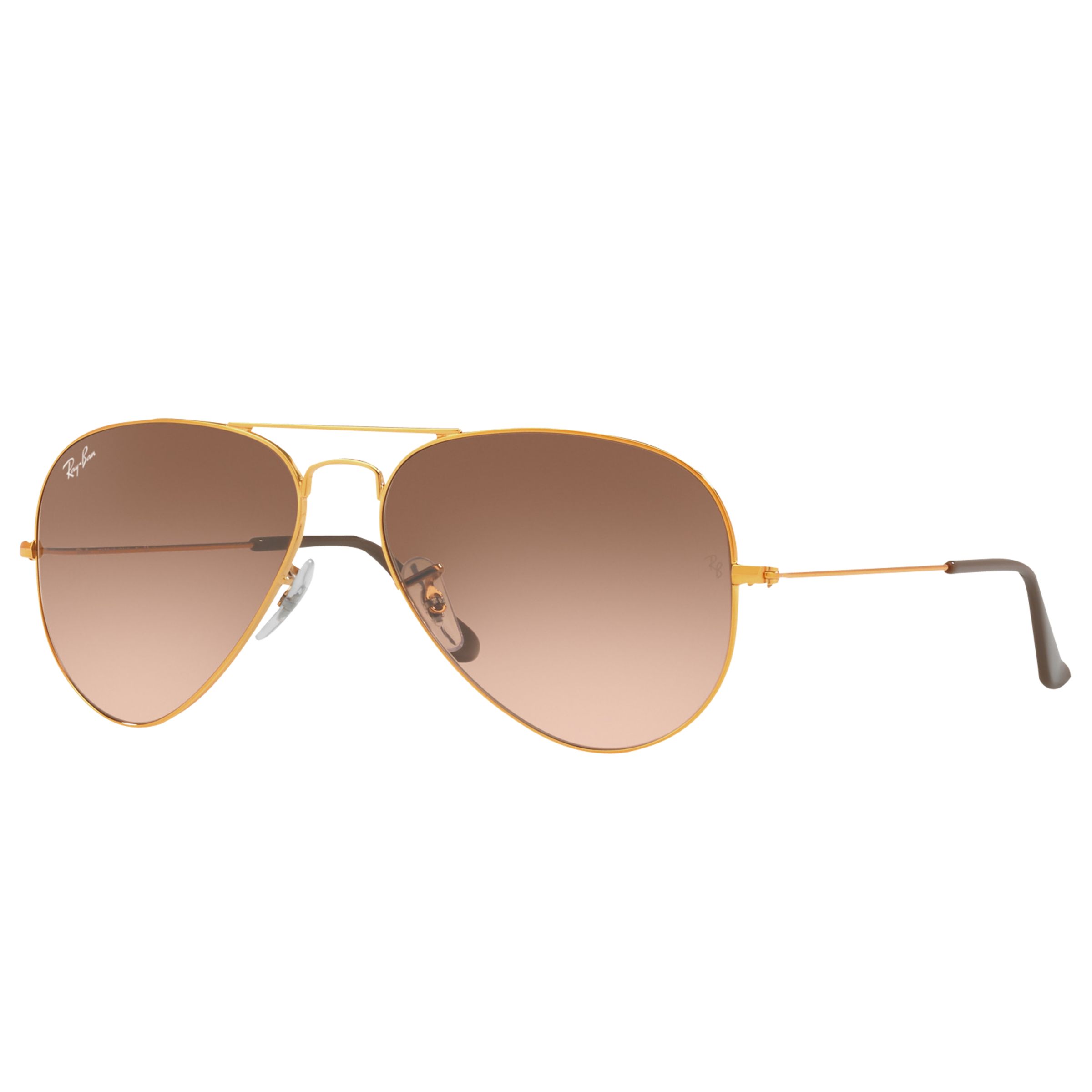 Ray-Ban RB3025 Aviator Sunglasses, Gold/Brown Gradient