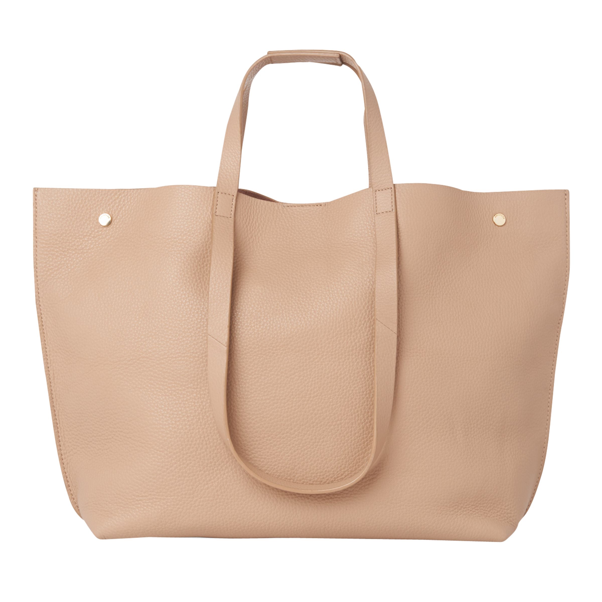 unlined leather tote