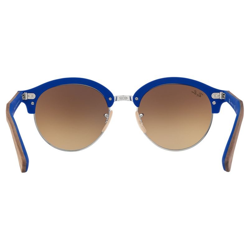 Buy Ray-Ban RB4246M Clubround Wood Round Sunglasses, Brown/Silver Gradient Flash Online at johnlewis.com