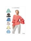 Vogue Easy Options Women's Flared Sleeve Top Sewing Pattern, 9243
