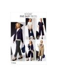 Vogue Women's Drop Shoulder Jacket Top and Pull-On Trouser Outfit Sewing Pattern, 9246