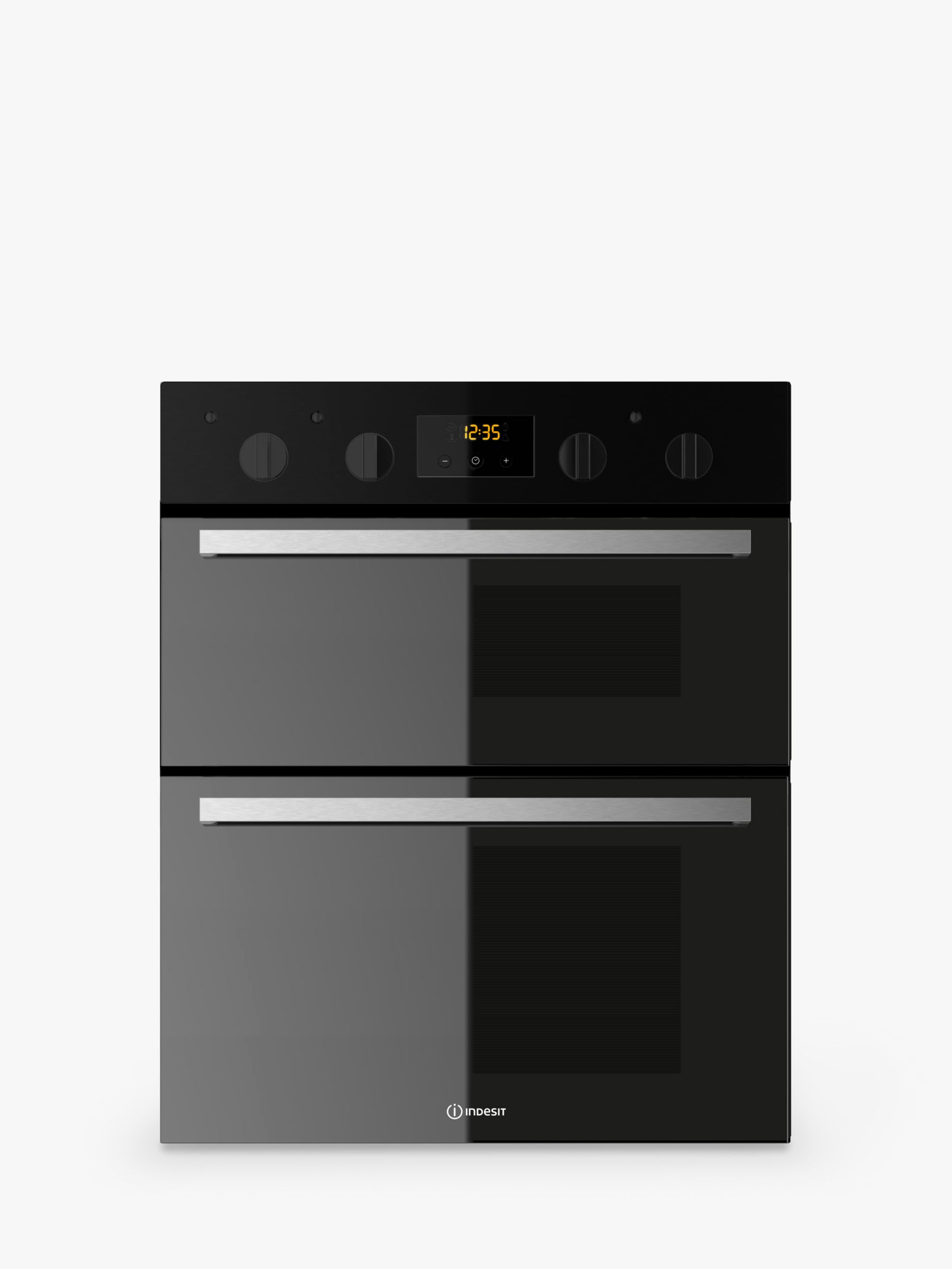 Indesit IDU6340BL Built-Under Electric Double Oven, Stainless Steel