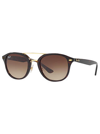 Ray-Ban RB2183 Square Sunglasses, Tortoise/Brown Gradient