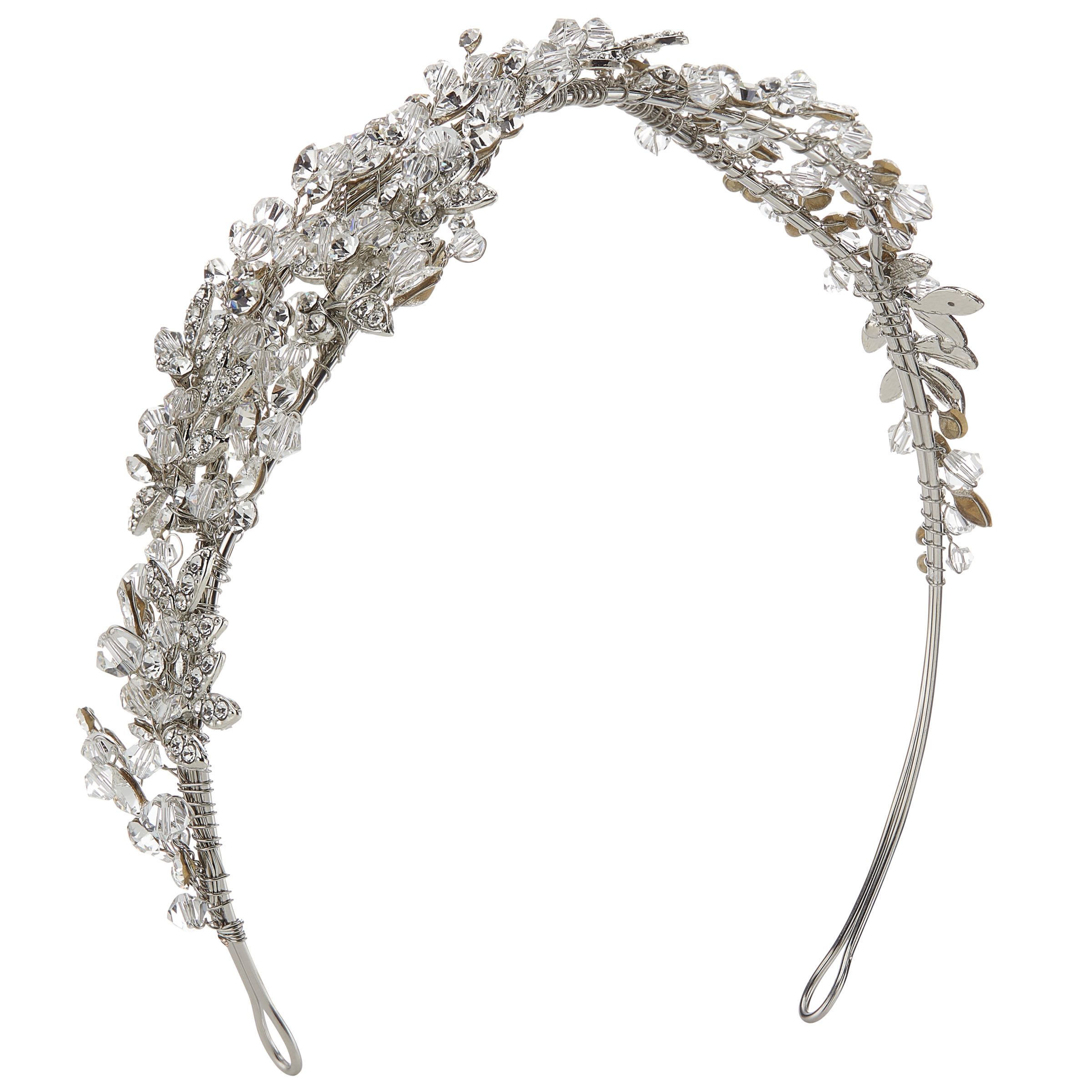 Buy Ivory & Co. Euphoria Crystal and Cubic Zirconia Side Tiara, Silver ...