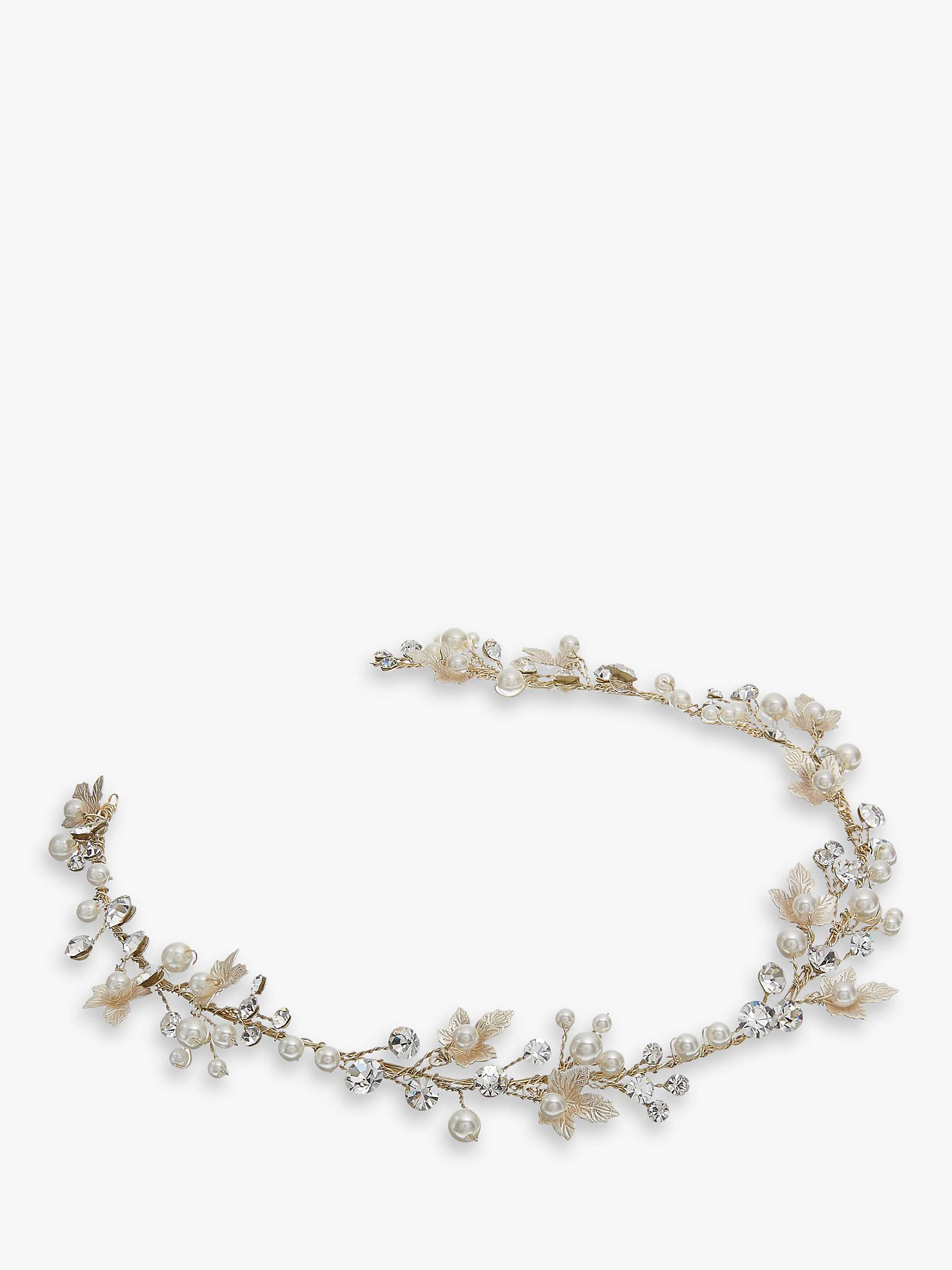 Buy Ivory & Co. Maple Blossom Freshwater Pearl and Crystal Hair Vine, Gold Online at johnlewis.com