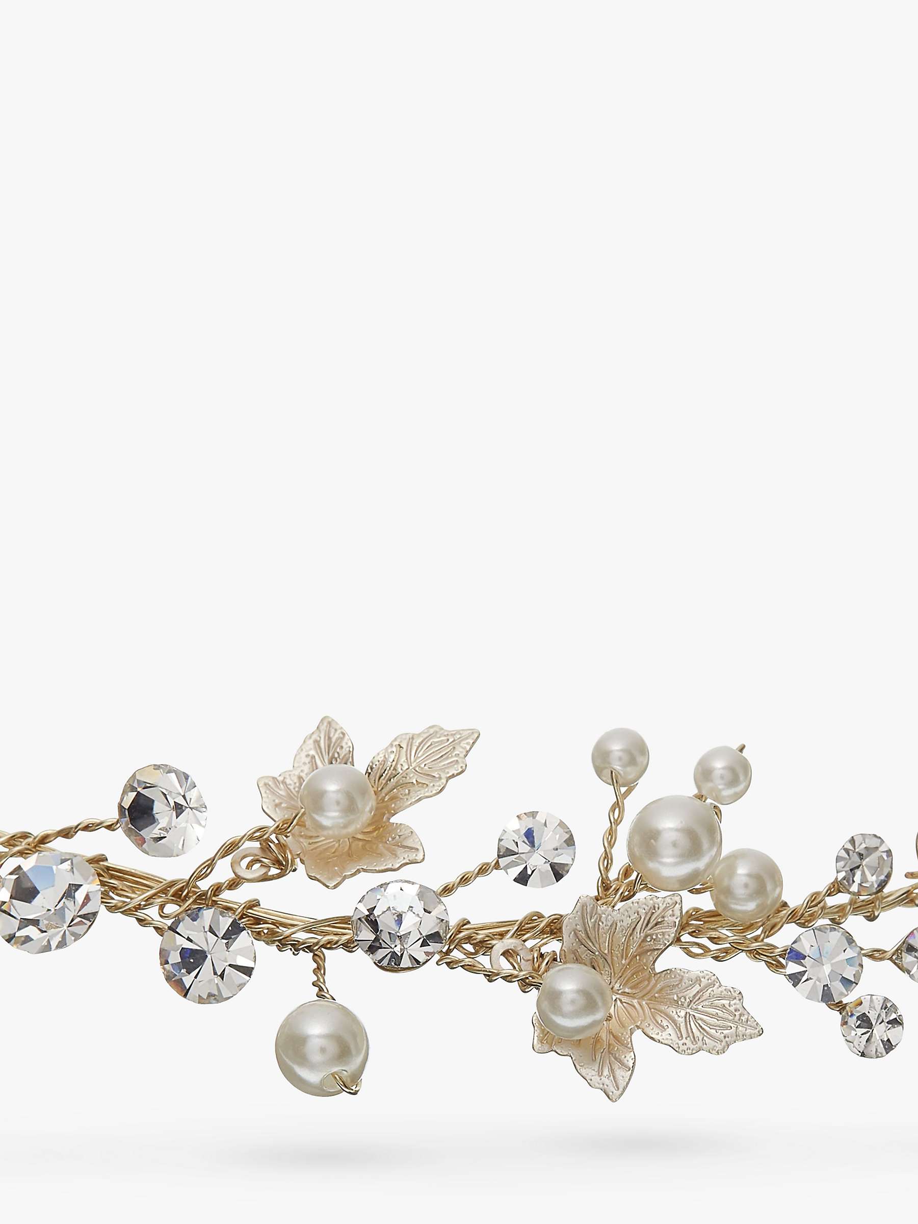 Buy Ivory & Co. Maple Blossom Freshwater Pearl and Crystal Hair Vine, Gold Online at johnlewis.com