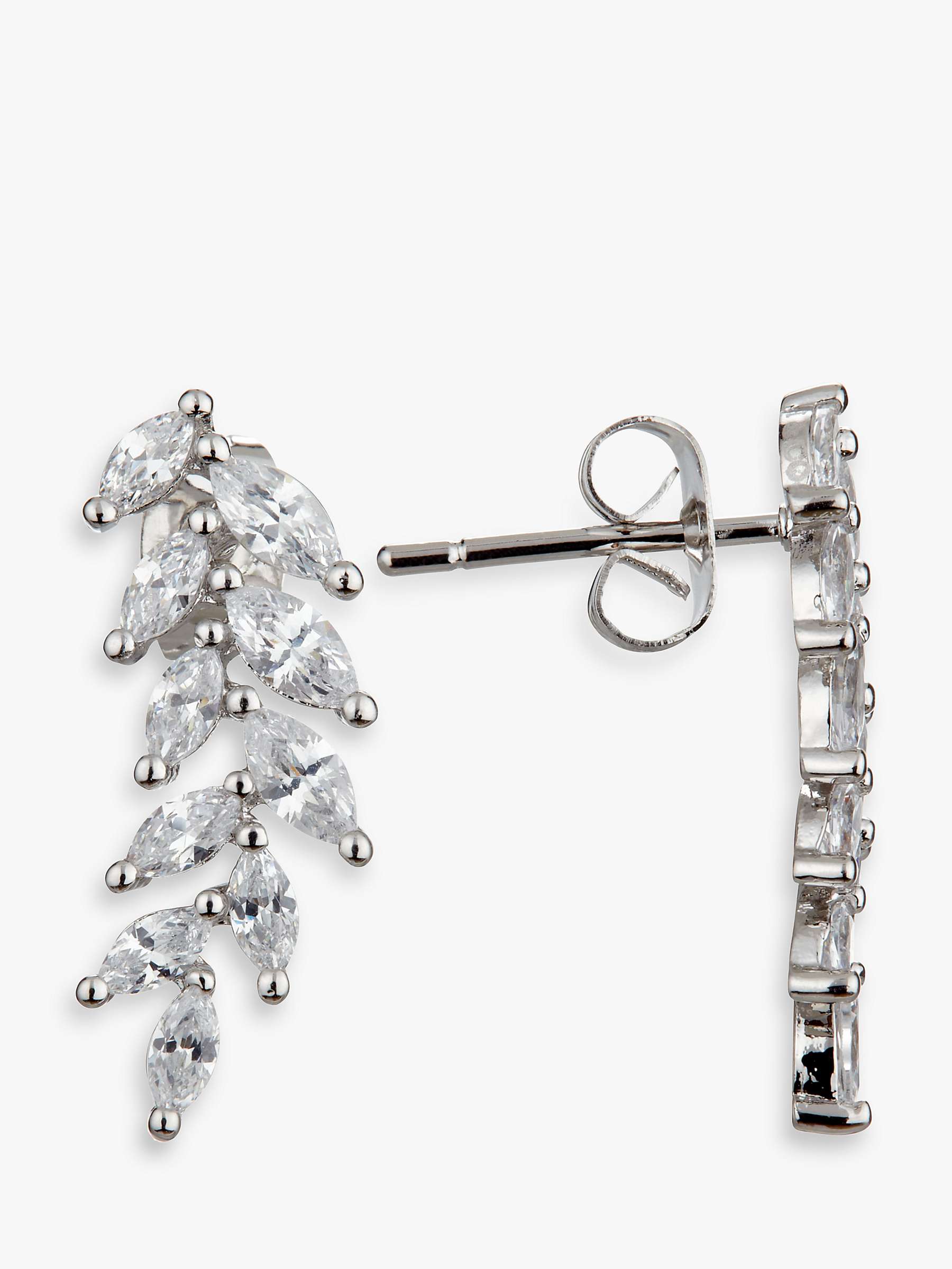 Buy Ivory & Co. Icon Marquise Cubic Zirconia Cluster Drop Earrings, Silver Online at johnlewis.com