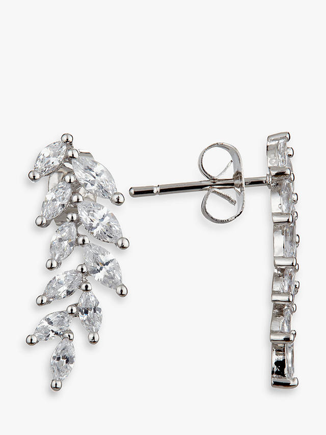Ivory & Co. Icon Marquise Cubic Zirconia Cluster Drop Earrings, Silver