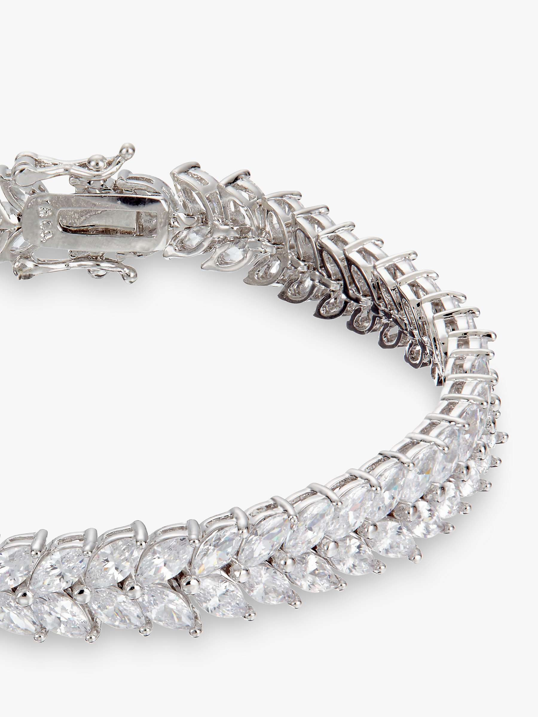 Buy Ivory & Co. Icon Marquise Cubic Zirconia Bracelet, Silver Online at johnlewis.com