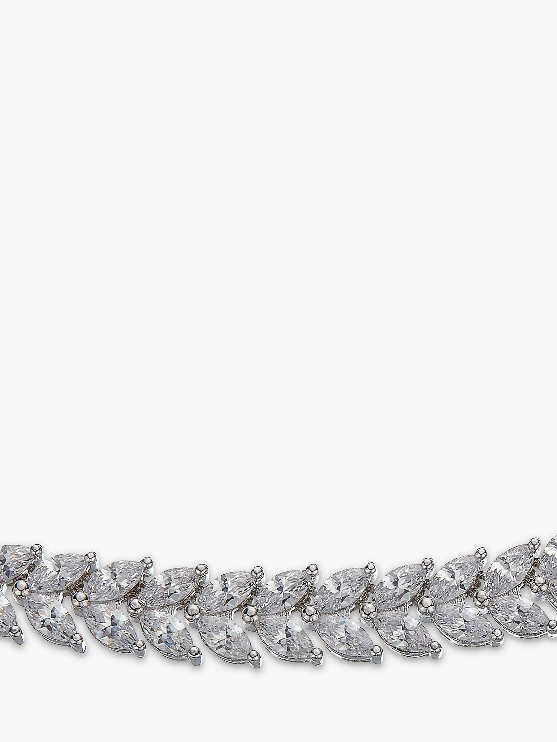 Buy Ivory & Co. Icon Marquise Cubic Zirconia Collar Necklace, Silver Online at johnlewis.com