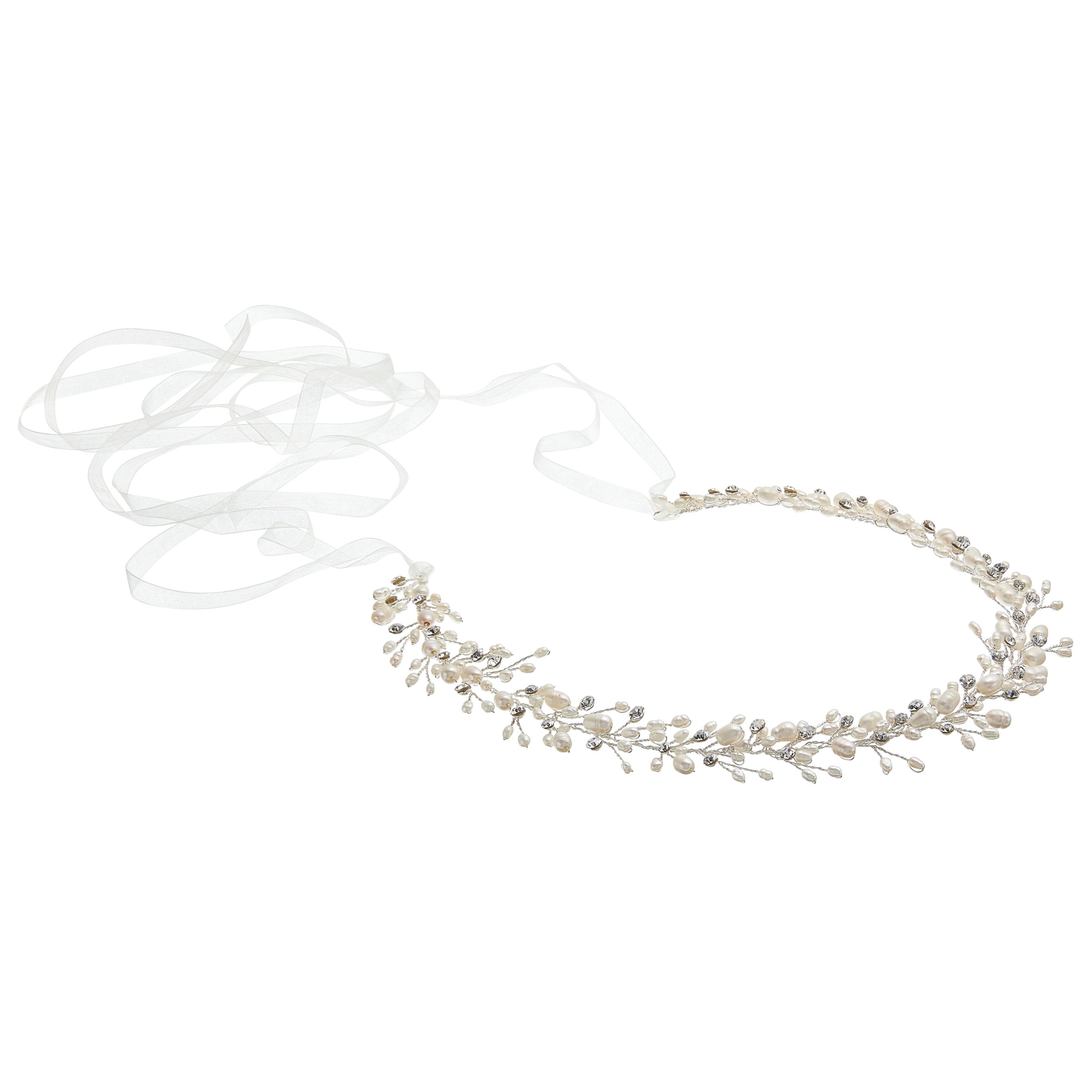 Ivory & Co. Pearl Halo Freshwater Pearl and Cubic Zirconia Hair Vine ...