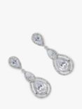 Ivory & Co. Illuminate Triple Teardrop Cubic Zirconia Drop Earrings, Silver