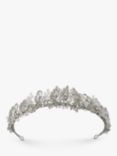 Ivory & Co. Vintage Lace Freshwater Pearl and Cubic Zirconia Pave Tiara, Silver