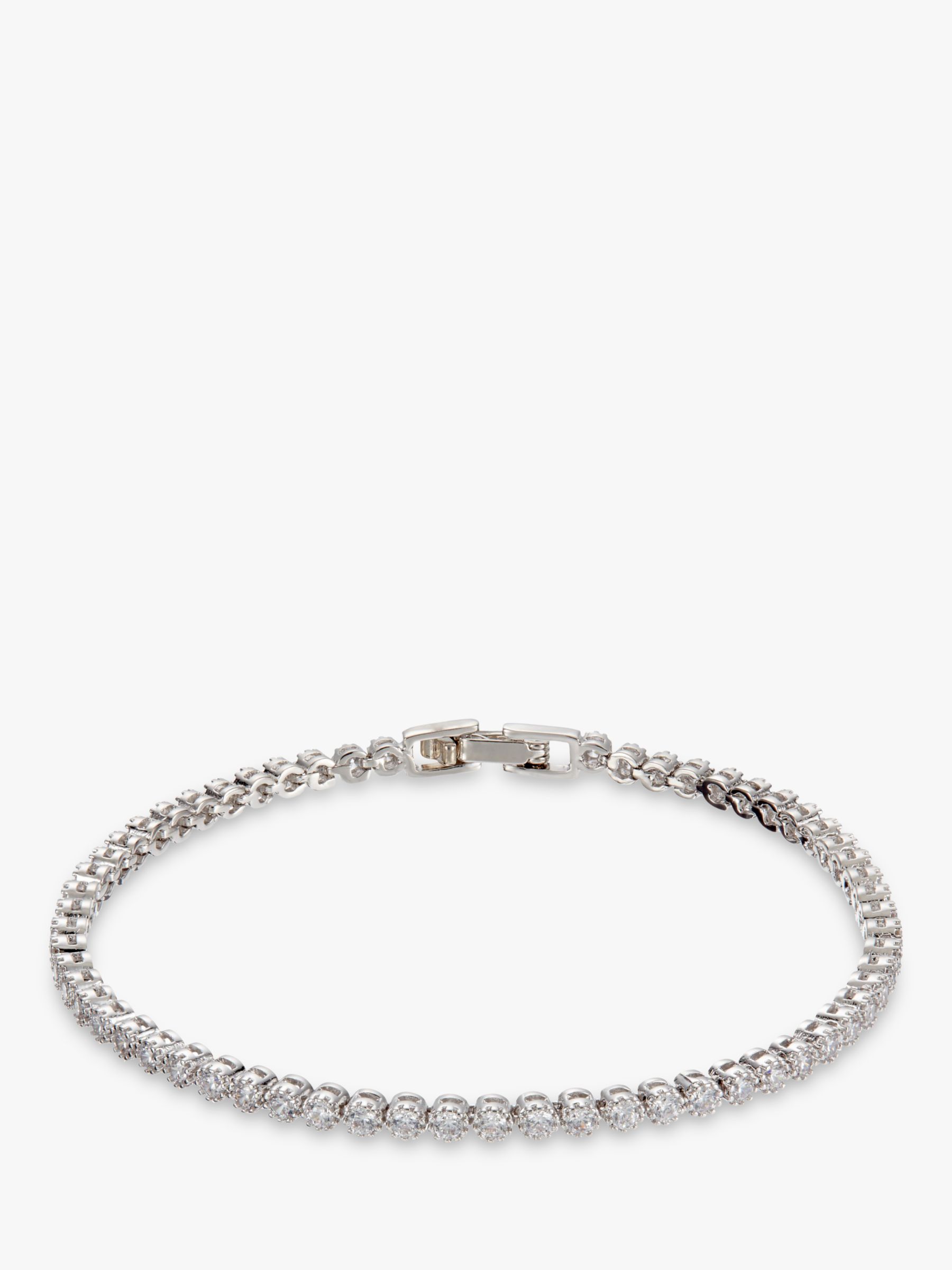Ivory & Co. Silhouette Round Cubic Zirconia Tennis Bracelet, Silver at ...