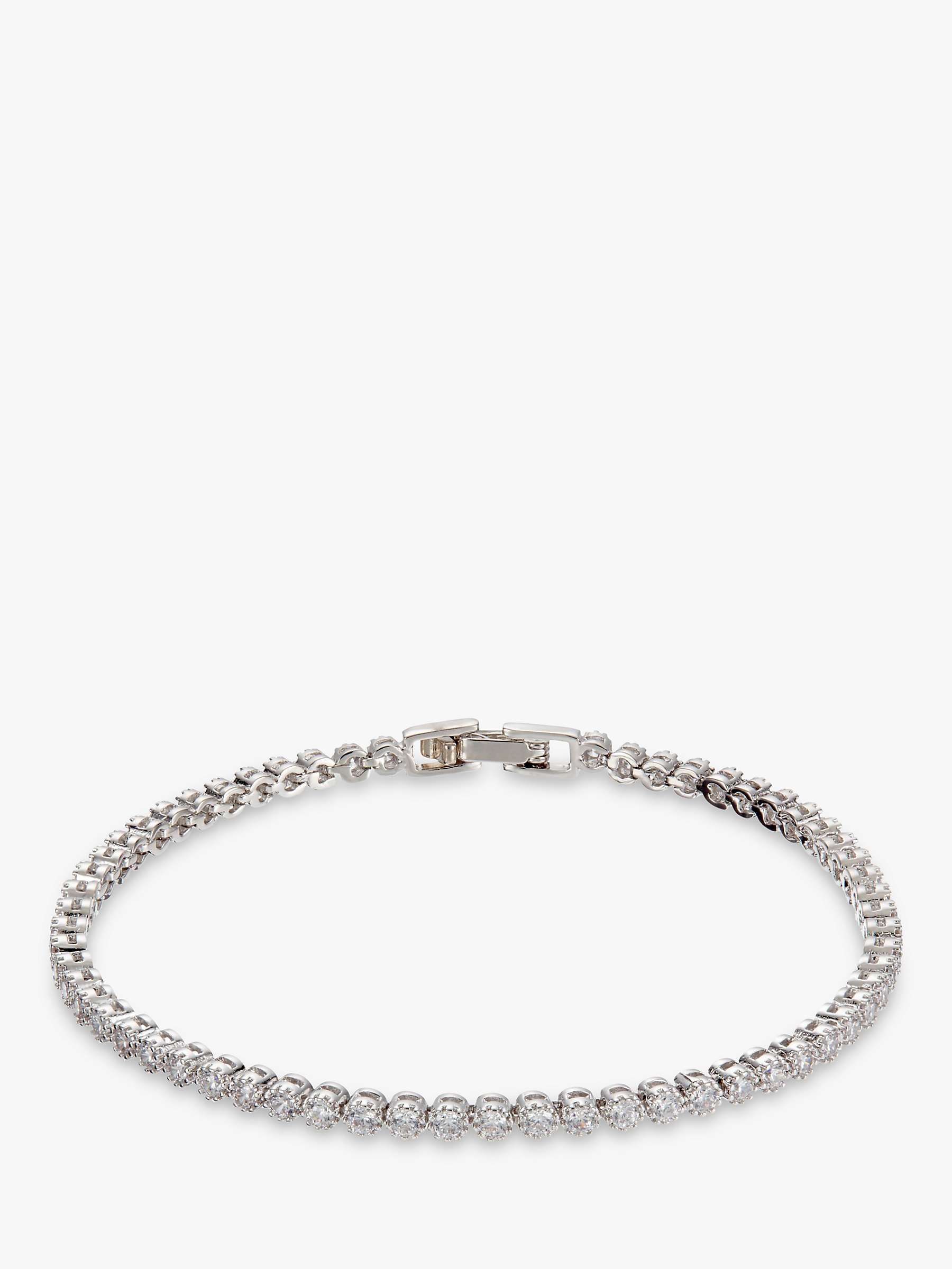 Buy Ivory & Co. Silhouette Round Cubic Zirconia Tennis Bracelet, Silver Online at johnlewis.com