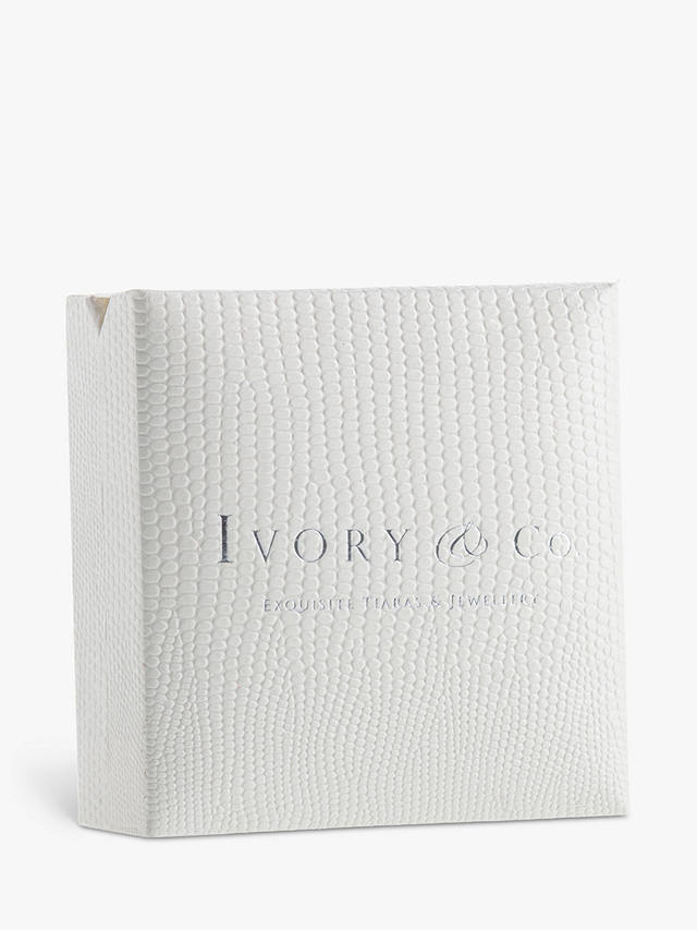 Ivory & Co. Limelight Teardrop Cubic Zirconia Pave Pendant Necklace, Silver