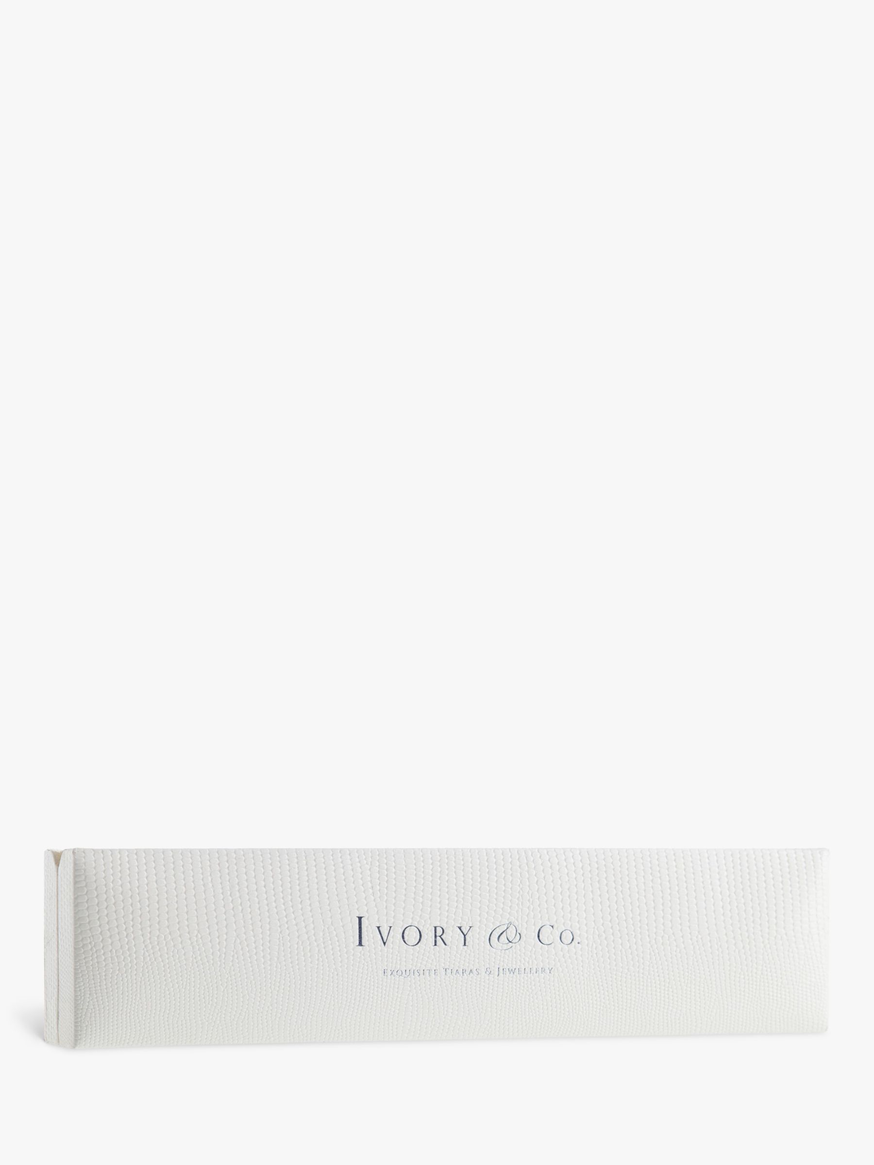 Ivory & Co. Aria Teardrop Cubic Zirconia Pave Tennis Bracelet, Silver