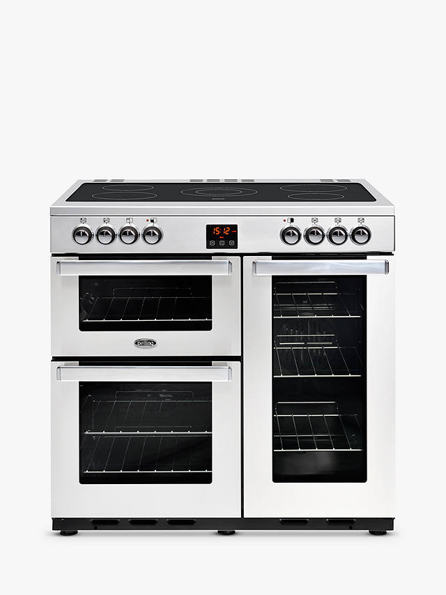 Buy Belling Cookcentre 90E Electric Range Cooker With Ceramic Hob, Stainless Steel Online at johnlewis.com