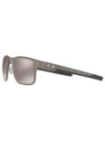 Oakley OO4123 Men's Holbrook Prizm Polarised Metal Square Sunglasses, Matte Grey/Mirror Beige