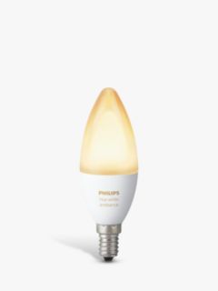 Philips Hue Filament Light White Candle Lamp E14 Duo Pack