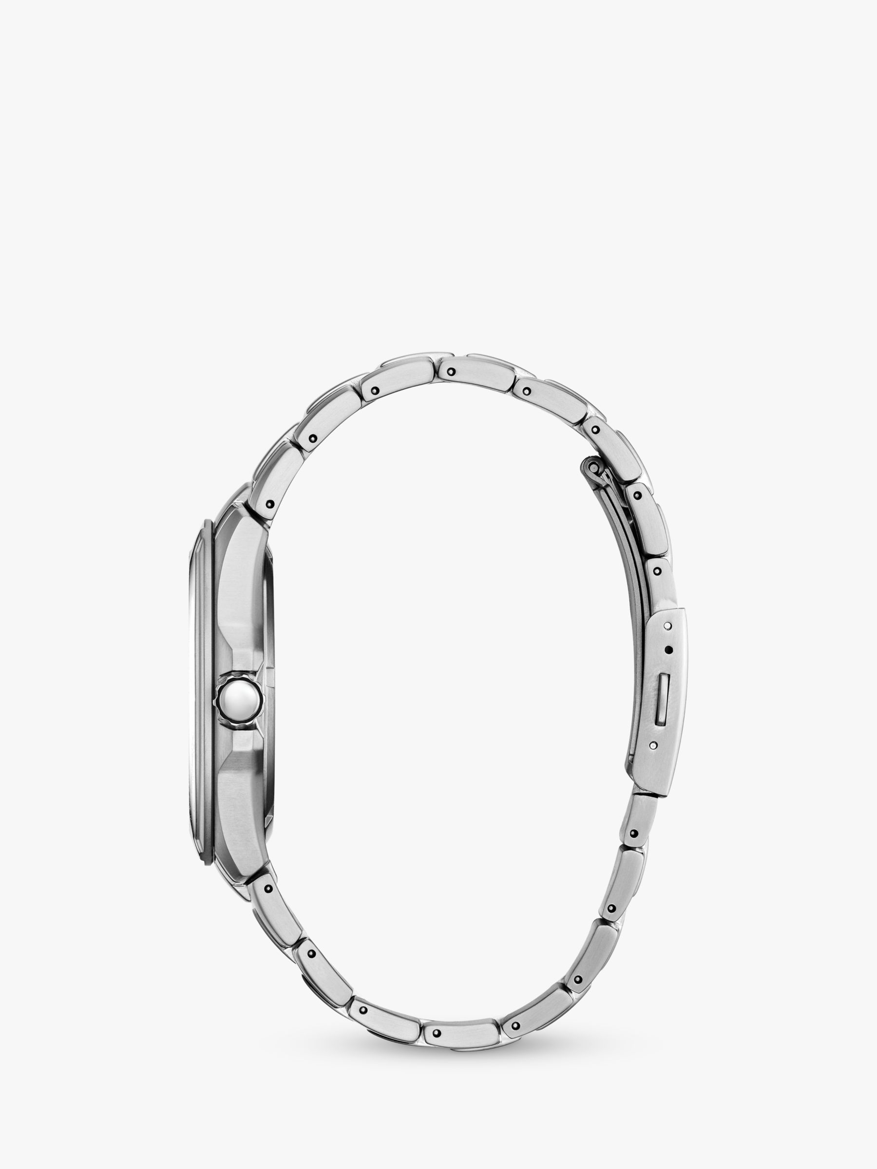 Citizen BM7170-53L Men's Date Titanium Bracelet Strap Watch, Silver/Navy