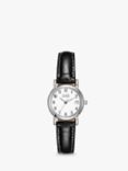 Citizen EW1270-06A Women's Date Leather Strap Watch, Black/White