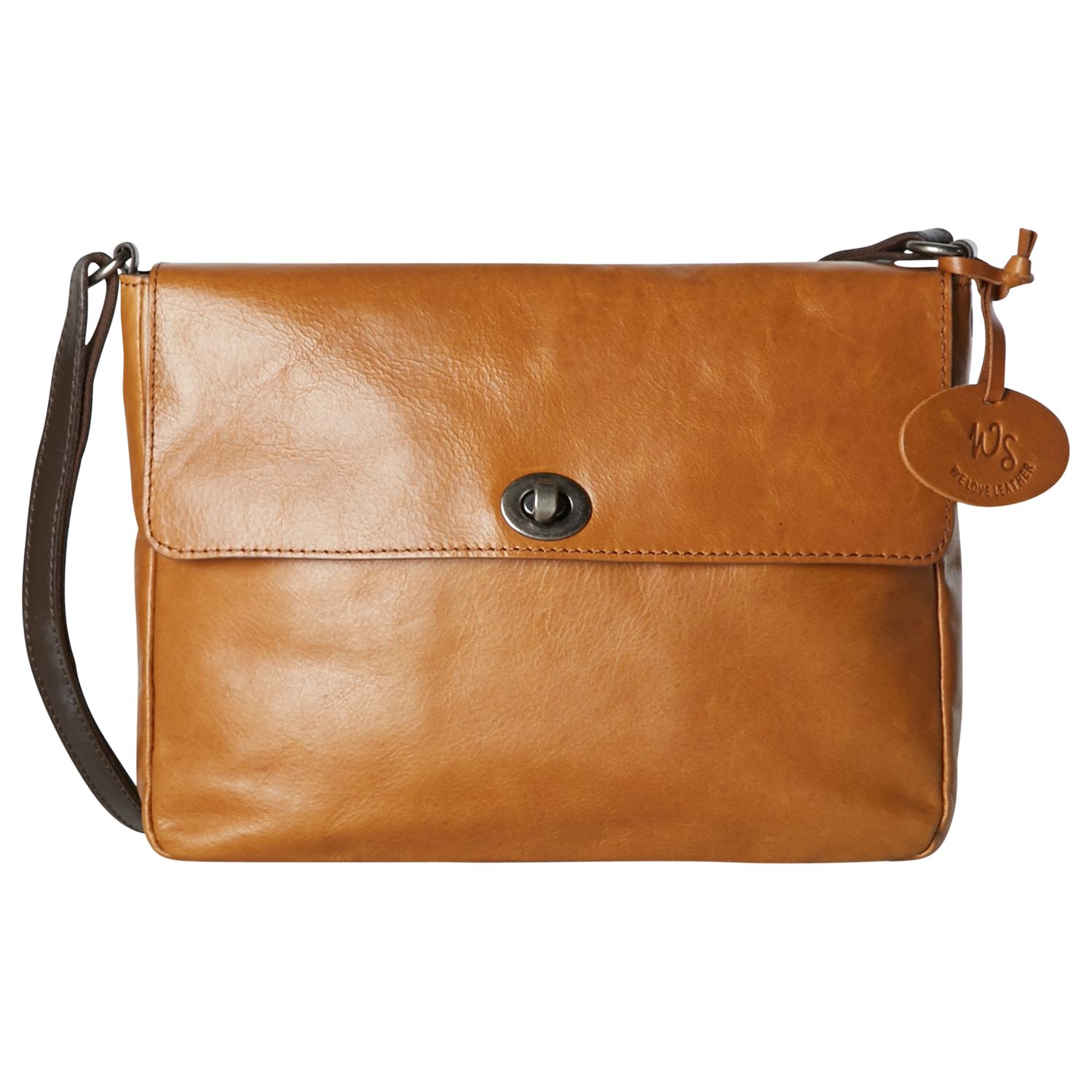 white stuff tan leather bag