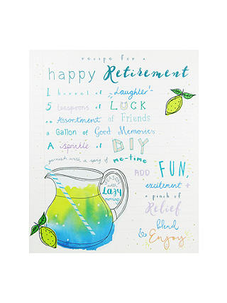 Woodmansterne Recipe For A Happy Retirement Greeting Card