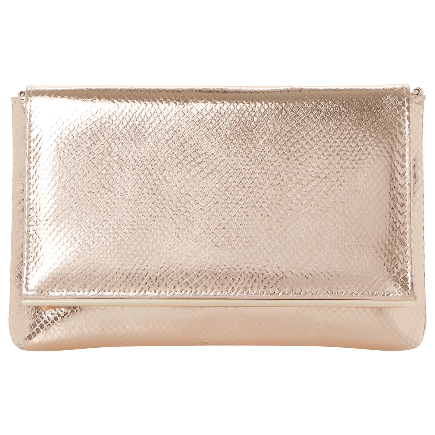 dune gold clutch bag