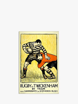 London Transport Museum - Rugby At Twickenham Print & Mount, 30 x 40cm
