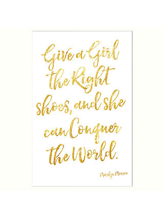 John Lewis & Partners Give A Girl The Right Shoes Unframed Print, 30 x 40cm