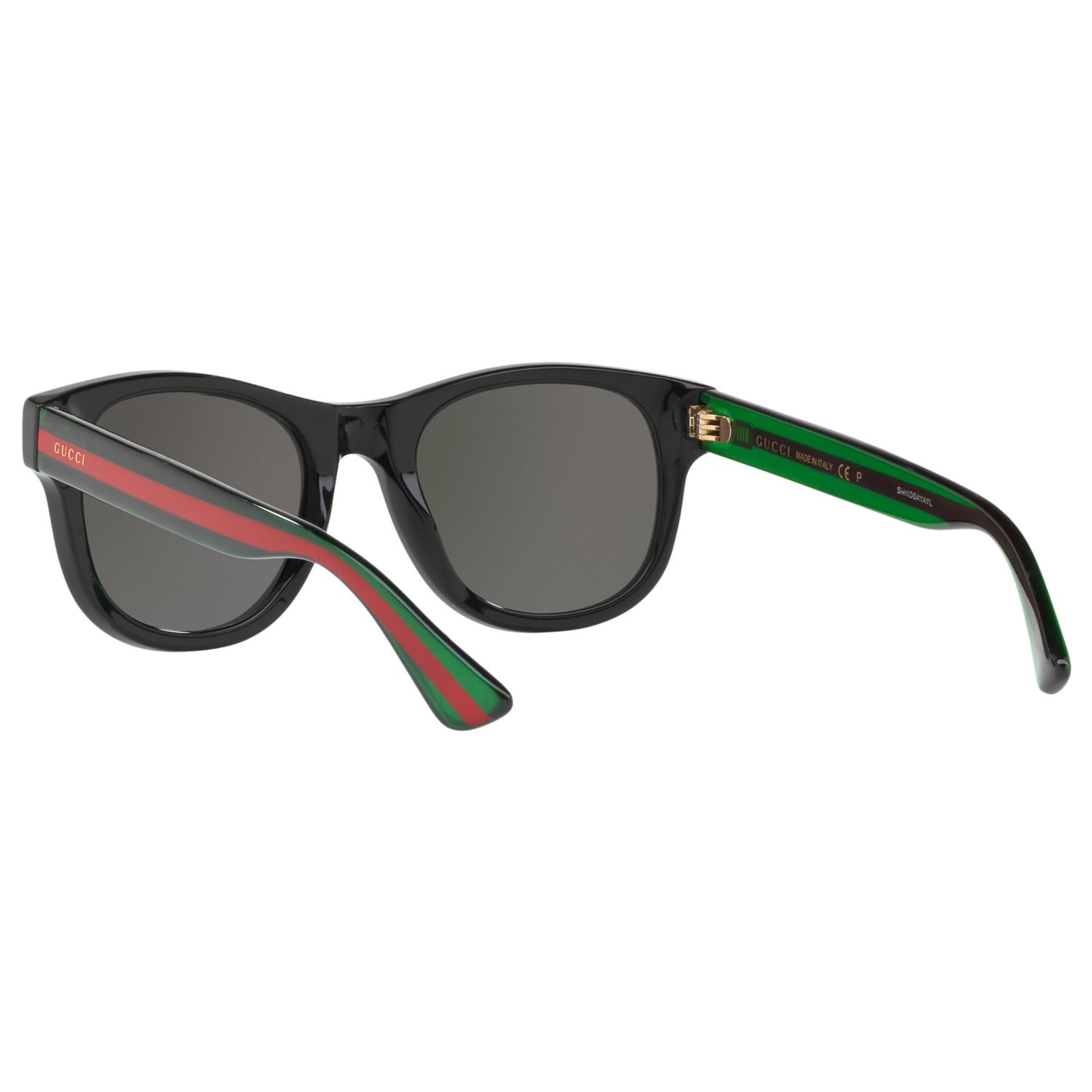 Gucci GG0003S Men's DFrame Sunglasses, Black Multi/Black at John Lewis