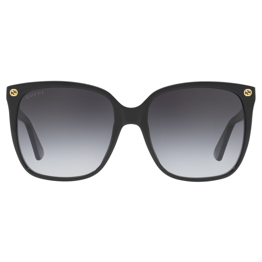Gucci GG0022S Square Sunglasses, Matte Black/Grey Gradient at John ...