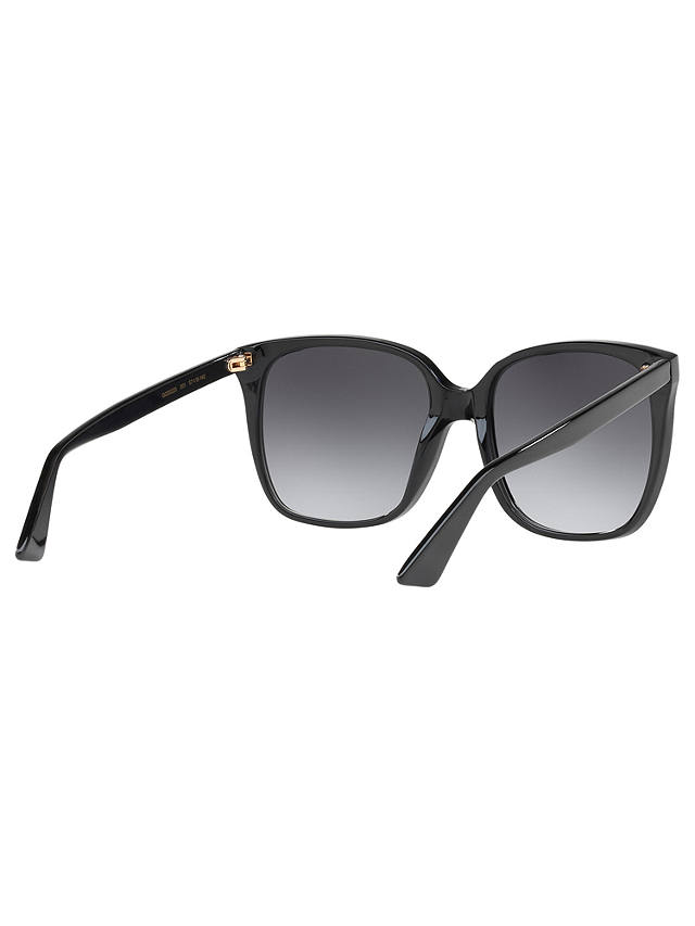 Gucci GG0022S Square Sunglasses, Matte Black/Grey Gradient